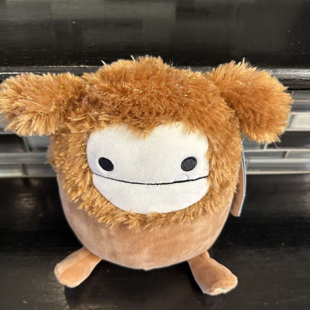 Kelly Toy Squishmallow Benny Bigfoot 7.5” Exclusive Gold Sparkle Hair BNWT New - Picture 2 of 6